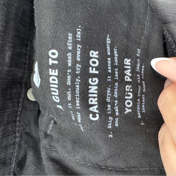 Madewell Black 10in High Rise Skinny Jeans Womens 25P Button Fly Casual Denim - Picture 9 of 12